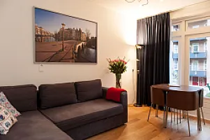 Living Room with Dining Area West City apartment Amsterdam