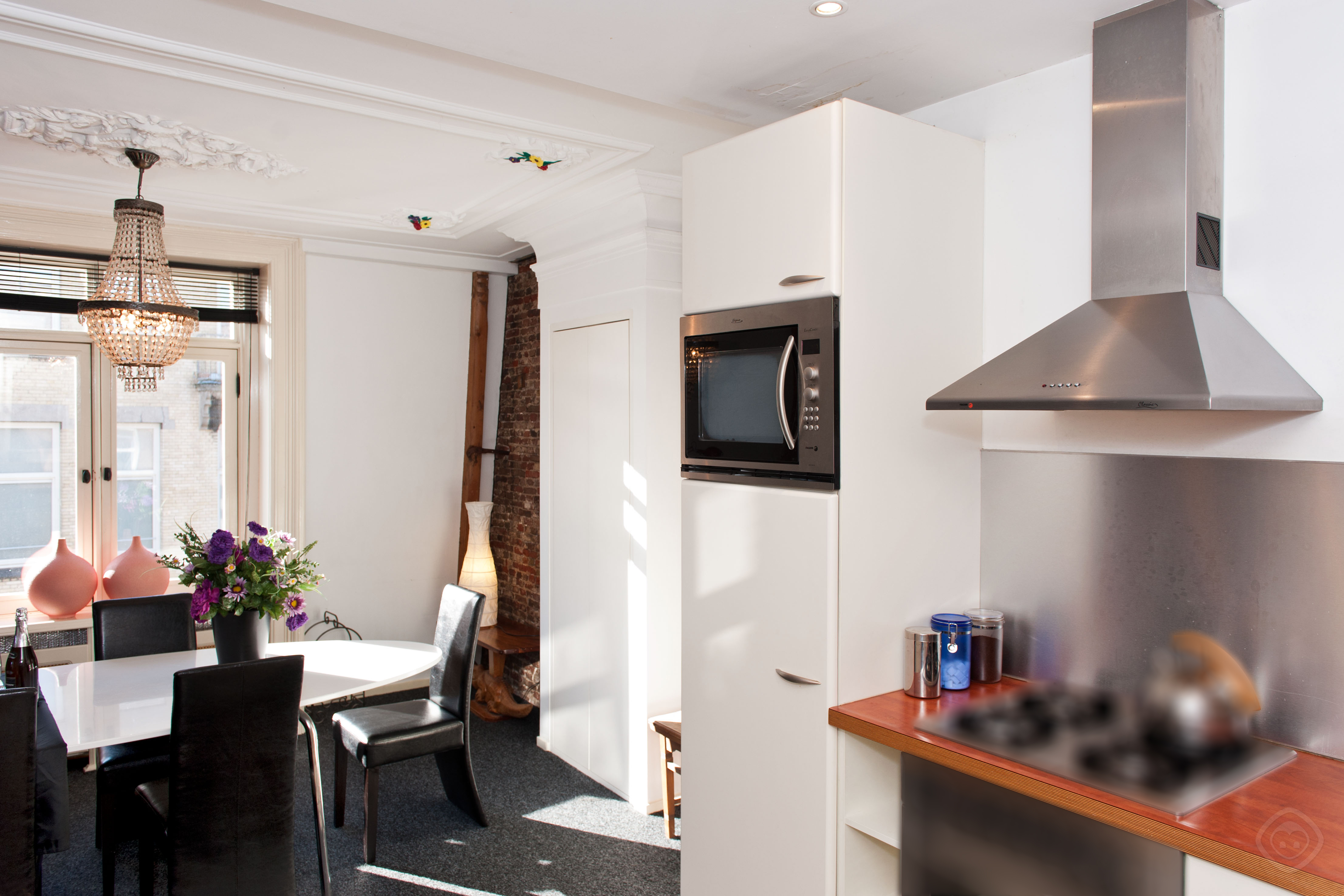 Kitchen other angle Canal Holiday apartment Amsterdam