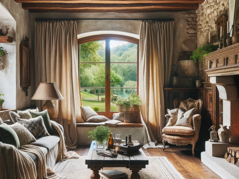 Spacious living room with modern furniture