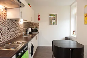 Kitchen with Dining Area Brazil apartment Amsterdam